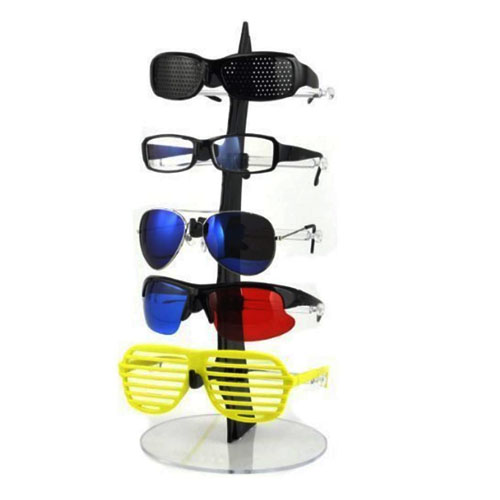 curved acrylic eyeglass display